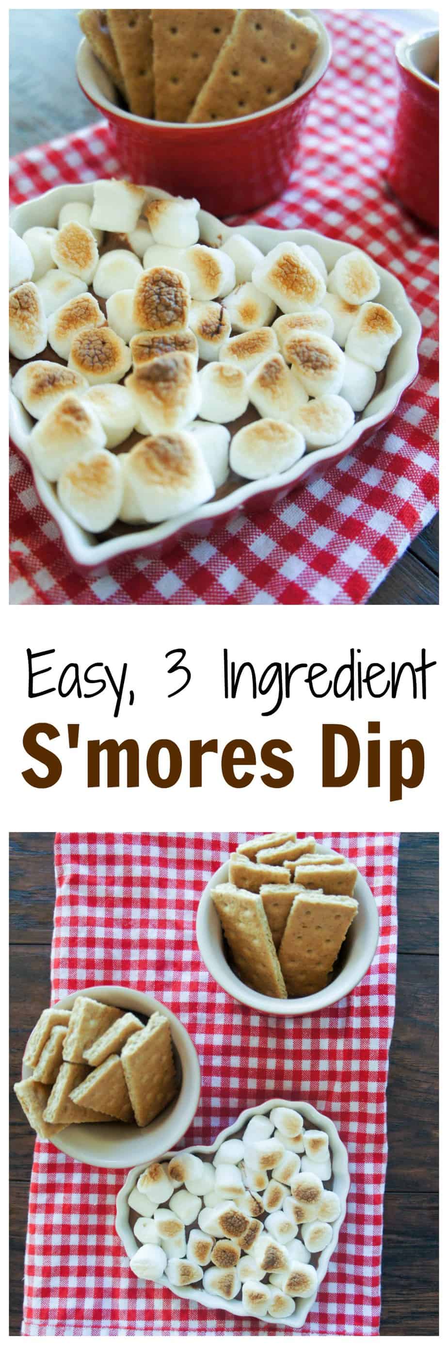 Campfire S'mores Dip is the perfect summer and fall treat. Whether you eat this indoors or outdoors, everyone is sure to enjoy this 3 ingredient, easy dessert!