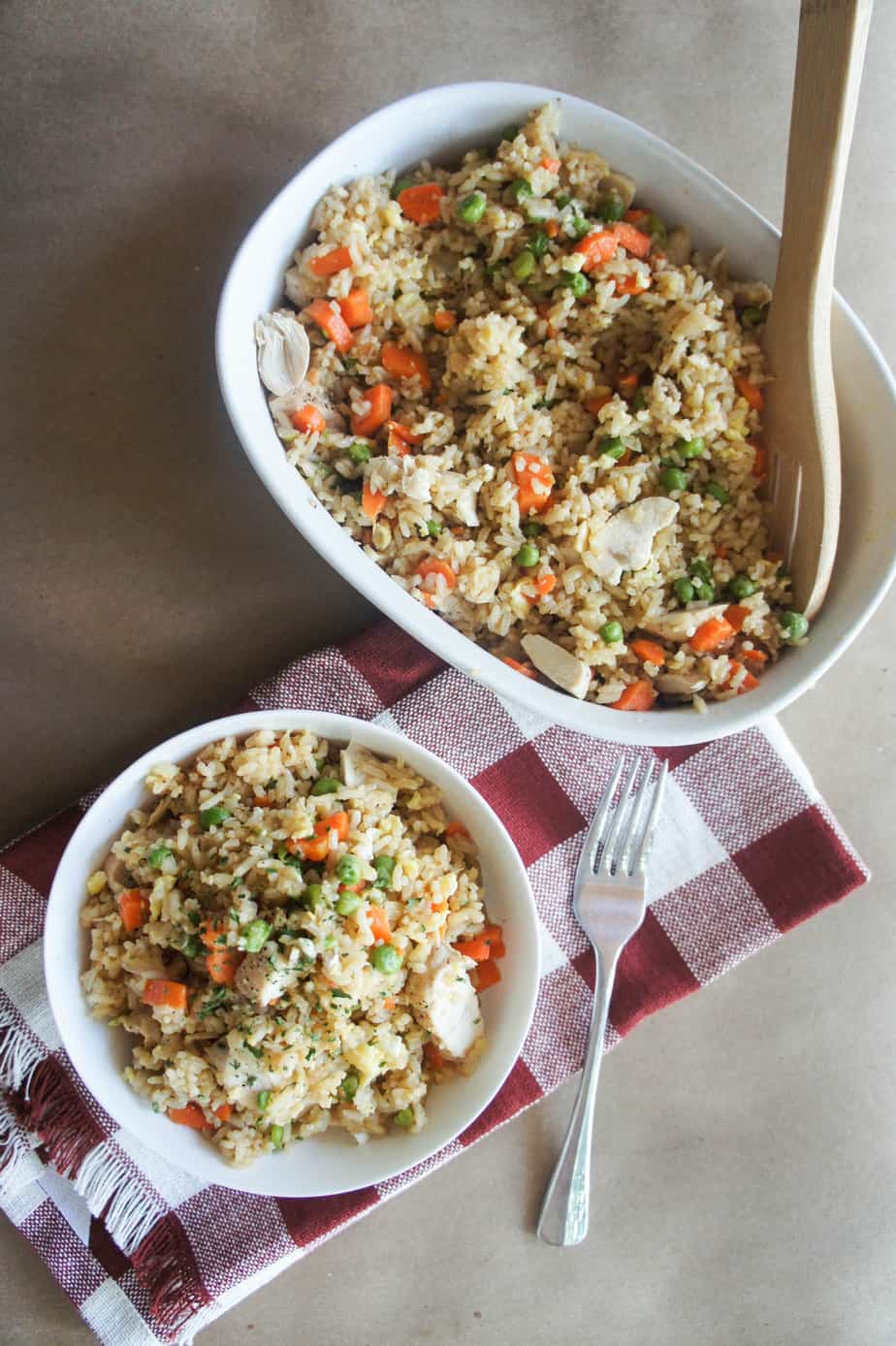 Chicken Fried Rice is the perfect summertime dish because it is made in under 30 minutes from start to finish!