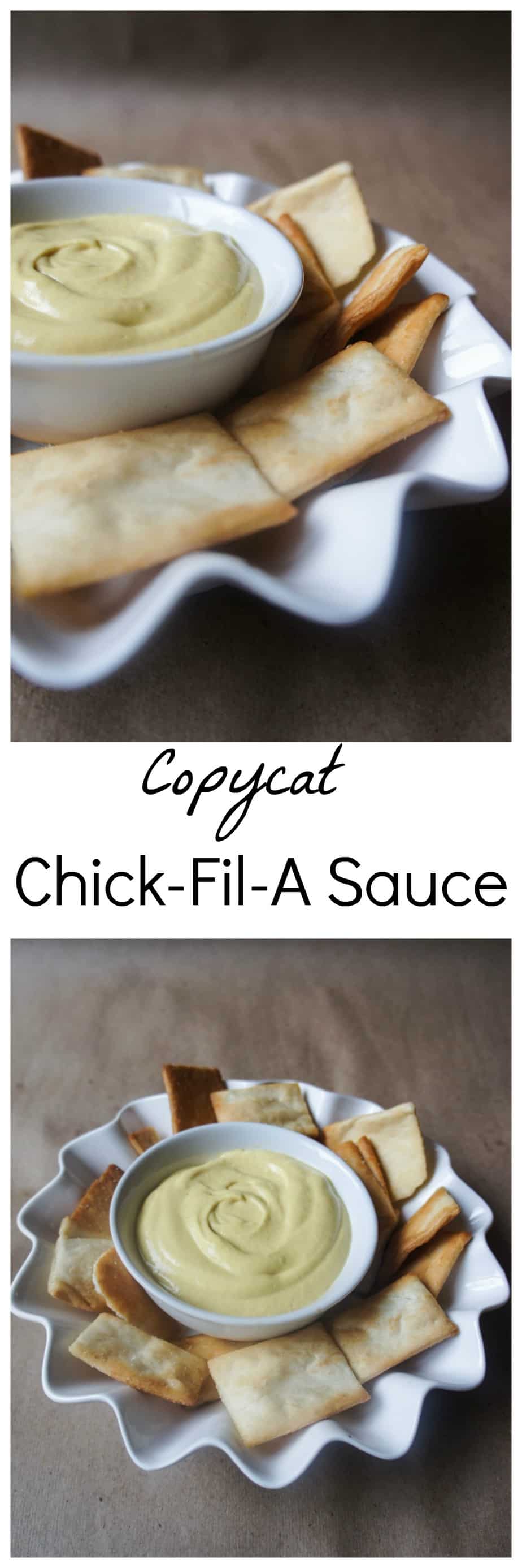 Copycat Chick-Fil-A Sauce is the perfect combo for your pita chips, chicken nuggets, BBQ or to dip veggies in!