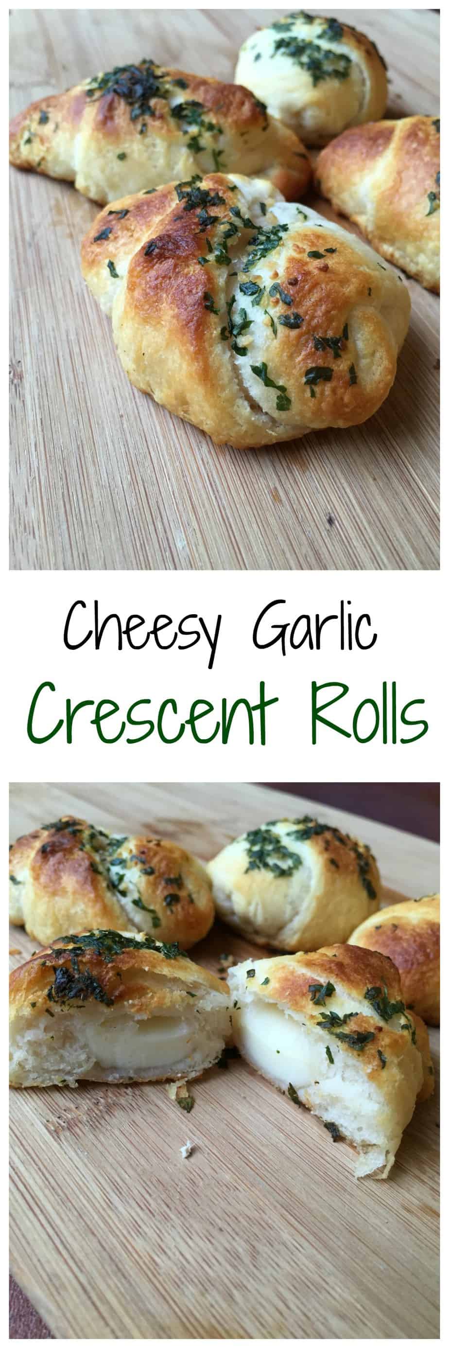 Cheesy garlic crescent rolls are the perfect addition to any family dinner. Easy and absolutely delicious with pizza, pasta or anything Italian!