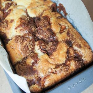 Fall Harvest Apple Bread is the perfect treat for a chilly evening. Serve on Thanksgiving with family or as a baked goods gift!