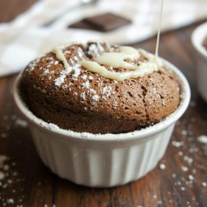 3 Ingredient chocolate souffles are the perfect luxurious, yet incredibly easy, dessert for any occasion! Topped with condensed milk, this is a dessert you won't soon forget!