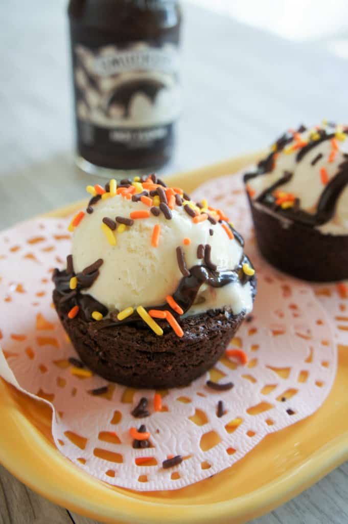 Brownie Cups are the perfect way to serve ice cream for a crowd or as a special treat for the family!