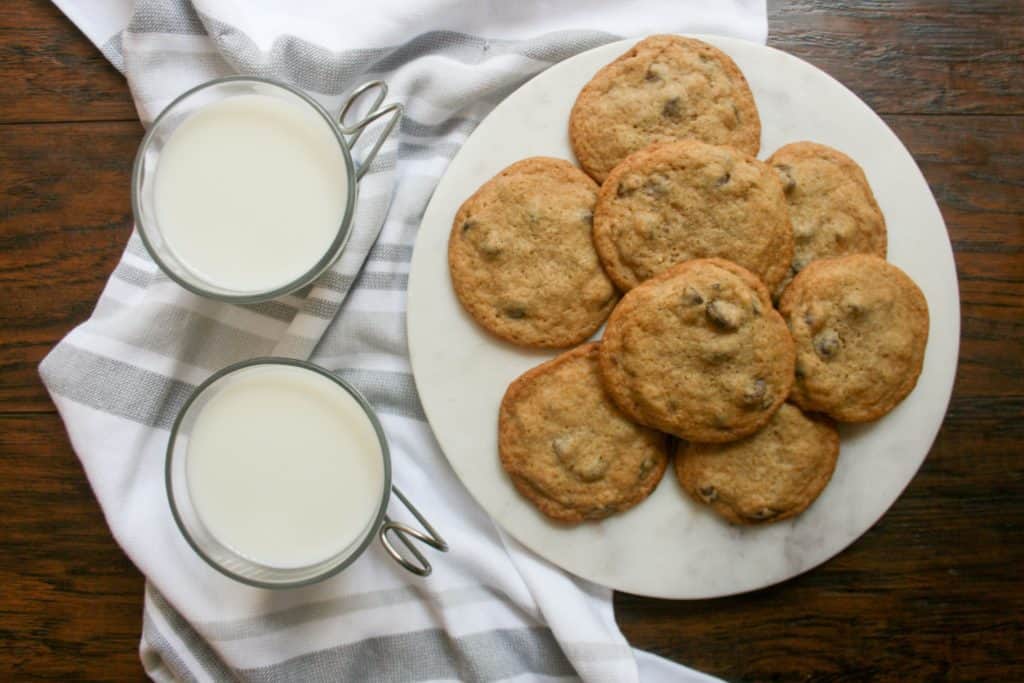Simple and delicious Ghiardelli chocolate chip cookies are the perfect treat! Also freezable, this is the best recipe to keep on hand for any cookie craving!