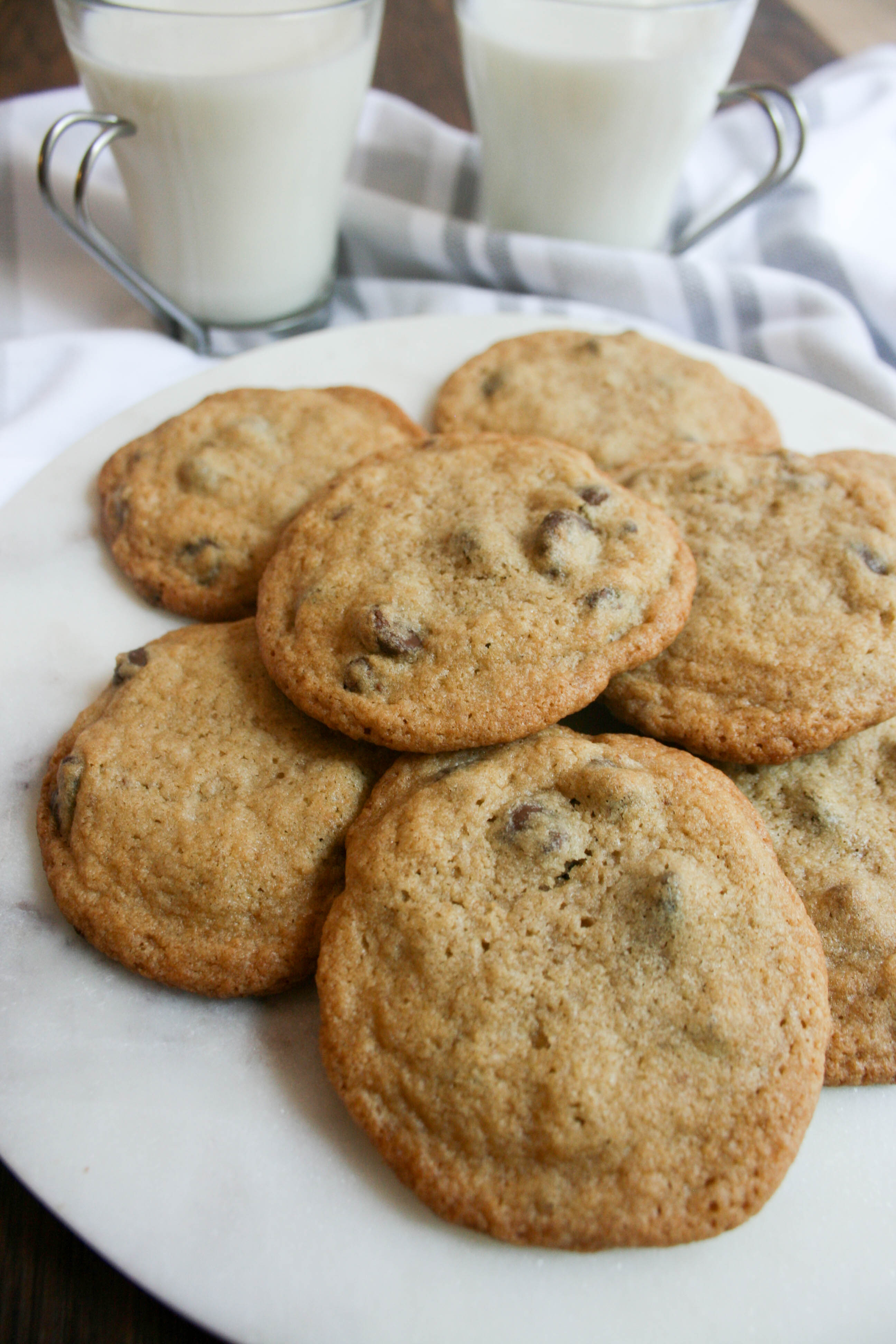 Simple and delicious Ghiardelli chocolate chip cookies are the perfect treat! Also freezable, this is the best recipe to keep on hand for any cookie craving!