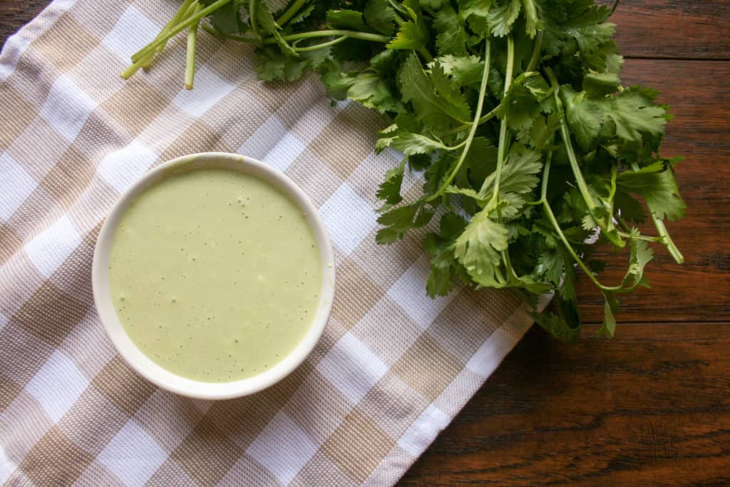 Garlic Cilantro Sauce is the perfect spread for sandwiches or dressing for salads. So yummy!