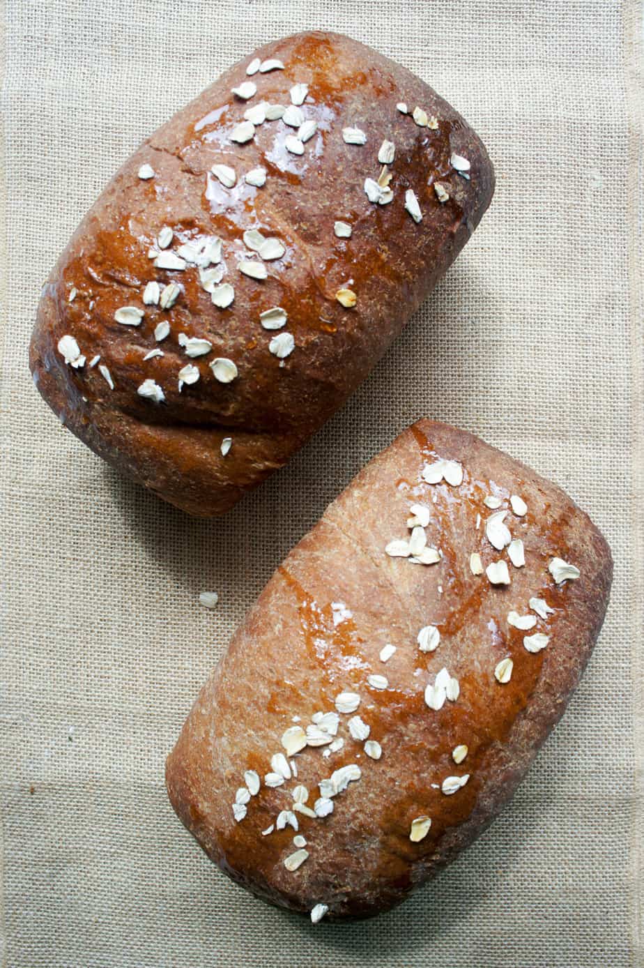 Honey Oat Wheat bread is easy to make and delicious for everything from breakfast to sandwiches!