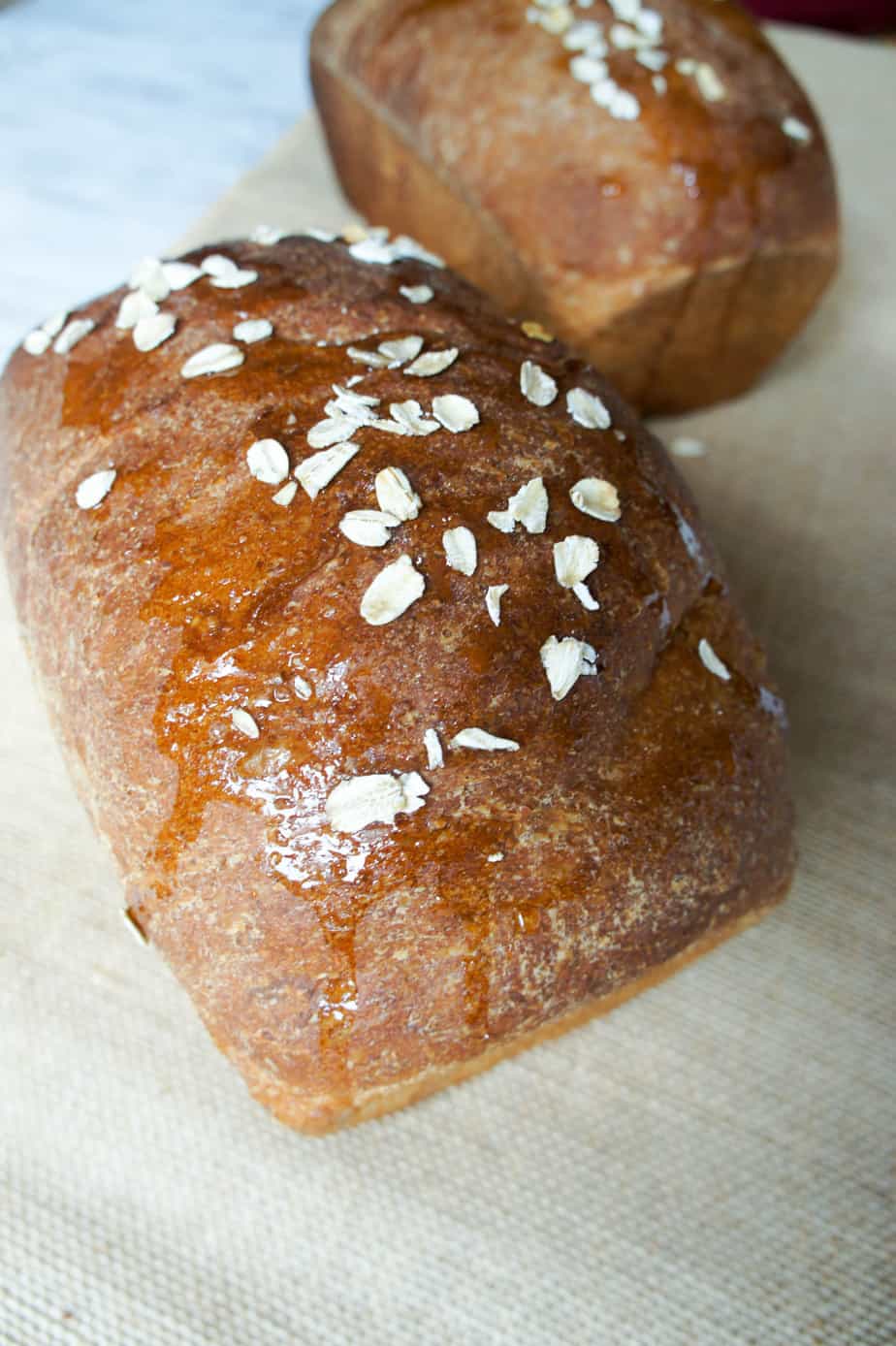 Honey Oat Wheat bread is easy to make and delicious for everything from breakfast to sandwiches!
