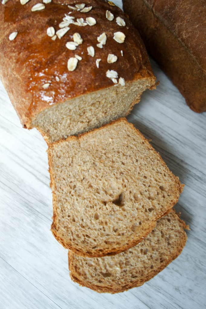 Honey Oat Wheat bread is easy to make and delicious for everything from breakfast to sandwiches!