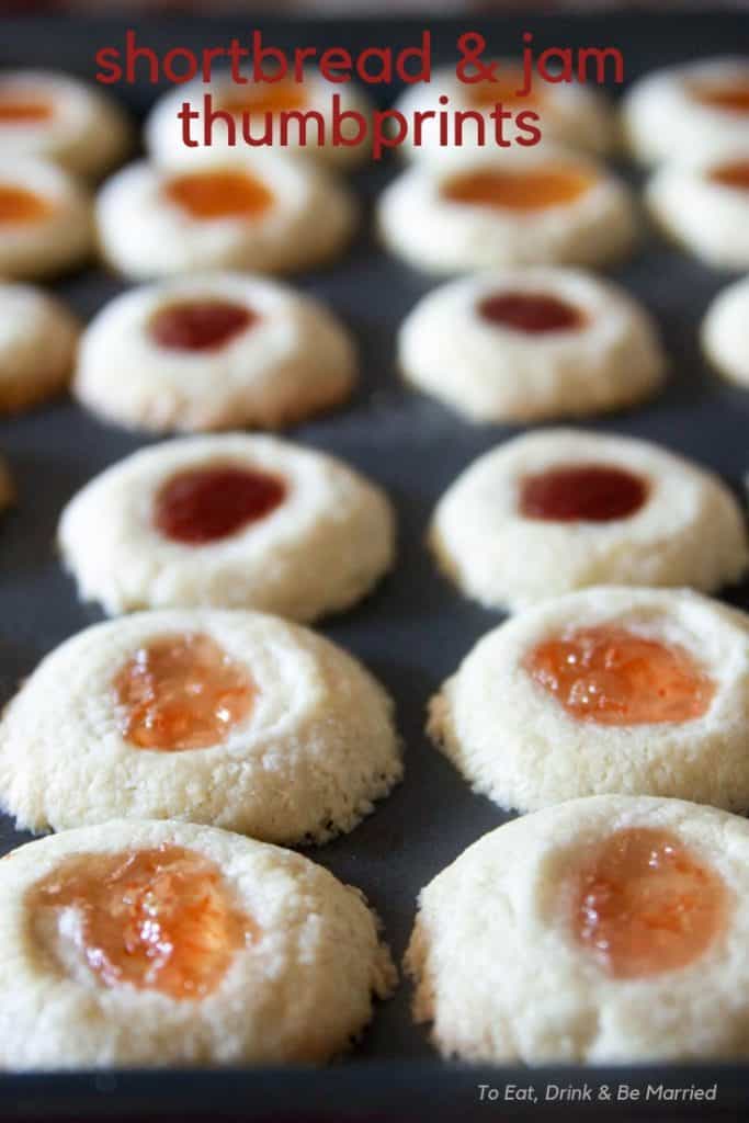 Shortbread and Jam Thumbprint Cookies...perfect for tea and coffee!