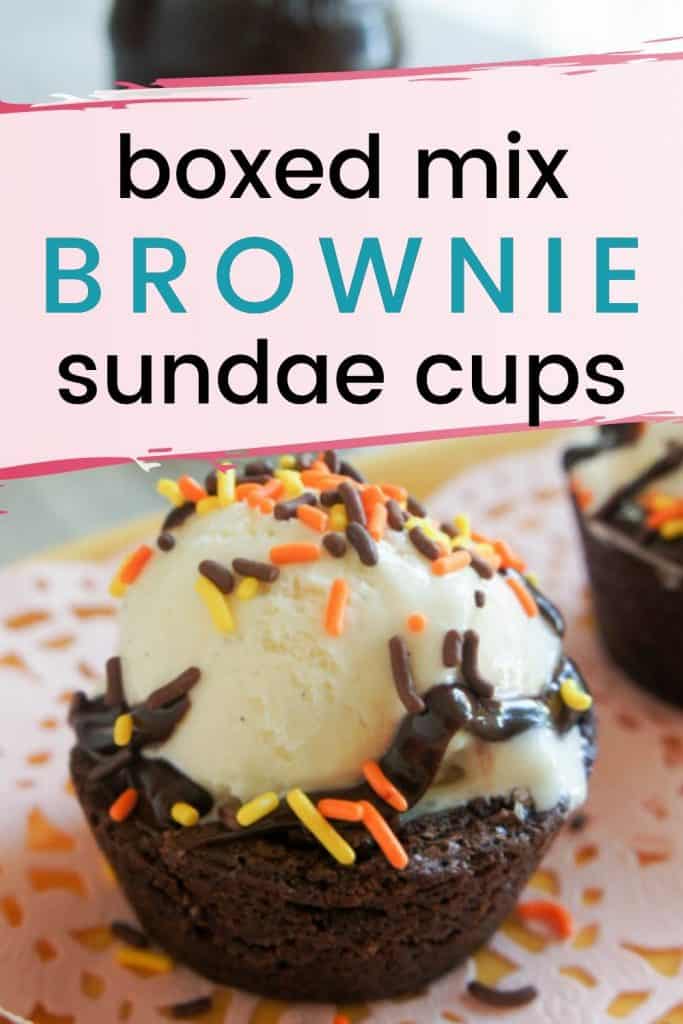 brownie ice cream sundae cups