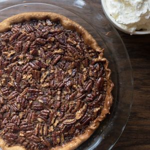 A good old fashioned Classic Pecan Pie with Homemade Whipped Cream to grace your Thanksgiving dessert table!