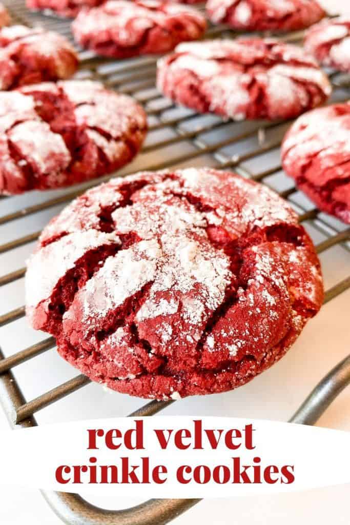 Red Velvet Crinkle Cookies