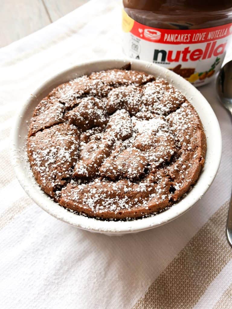 4 Ingredient Nutella Lava Cake for One