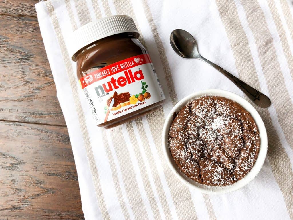 4 Ingredient Nutella Lava Cake for One