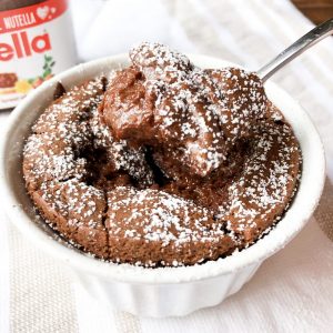 4 Ingredient Nutella Lava Cake for One