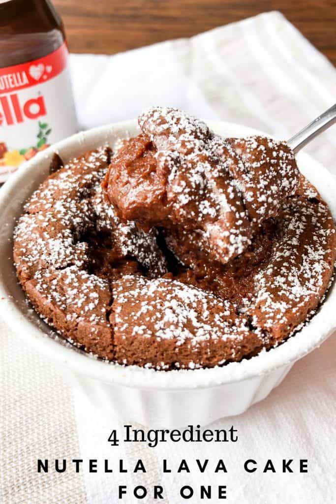 4 Ingredient Nutella Lava Cake for One