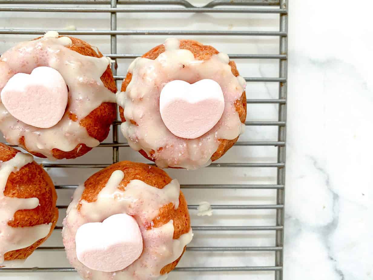 Strawberry Cake with White Chocolate Glaze