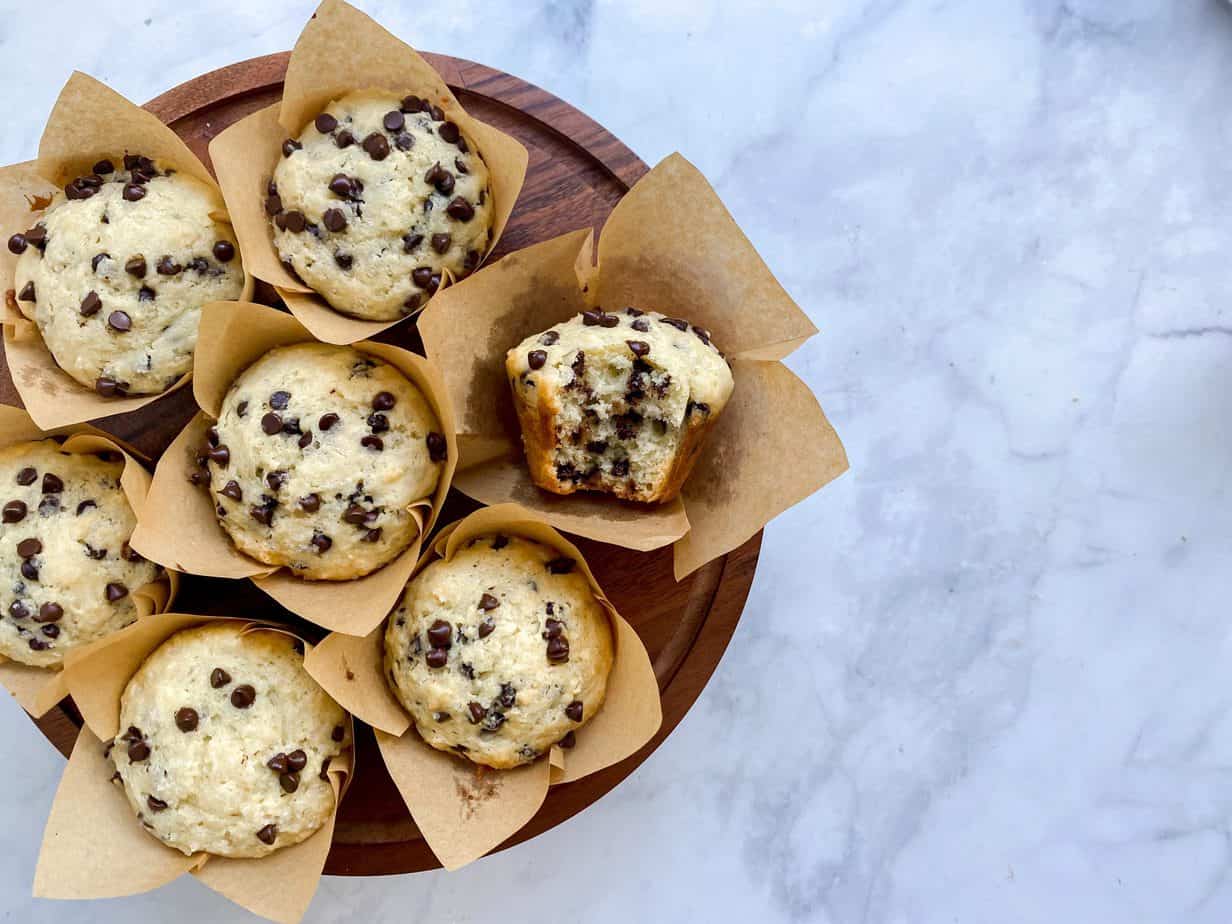 Bakery Style Chocolate Chip Muffins - To Eat, Drink & Be Married