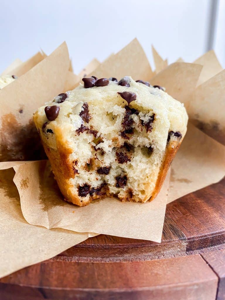chocolate chip muffins bakery style