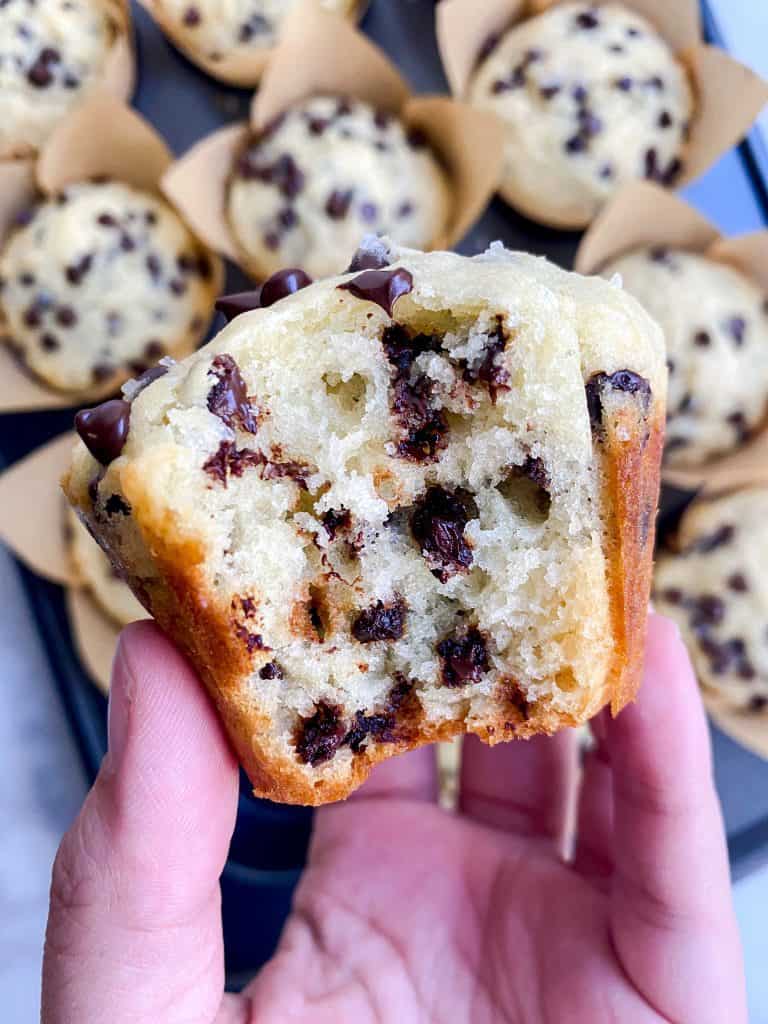 chocolate chip muffins bakery style